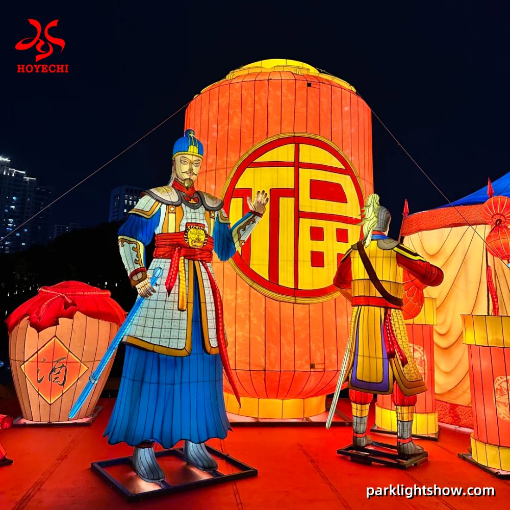 Traditional Chinese general light figure for festivals