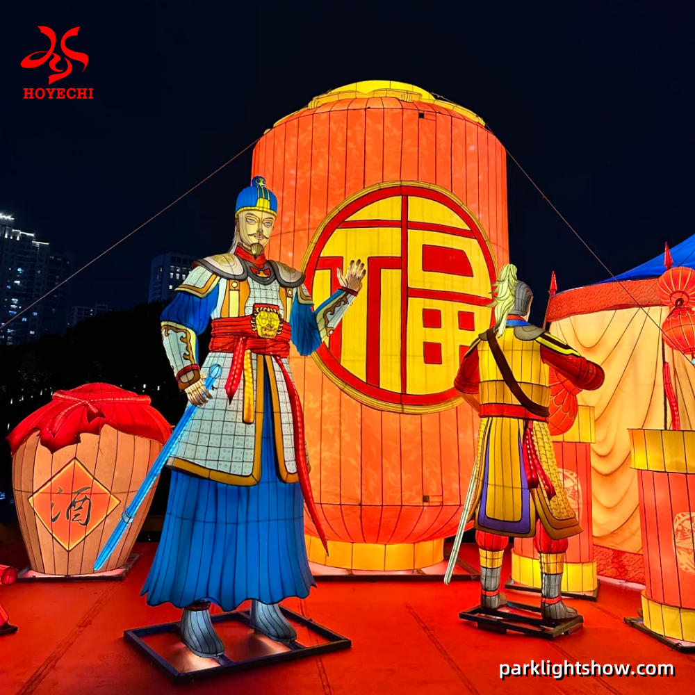 Traditional Chinese general light figure for festivals