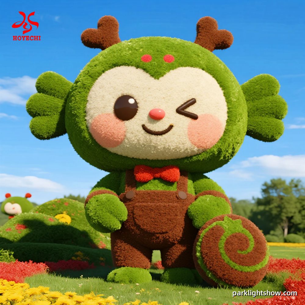 Cute Animal Bush Figure Topiary Decoration for Parks and Gardens | HOYECHI Cute animal bush figure topiary decoration for parks and gardens, designed for outdoor landscaping routes and family-friendly photo spots