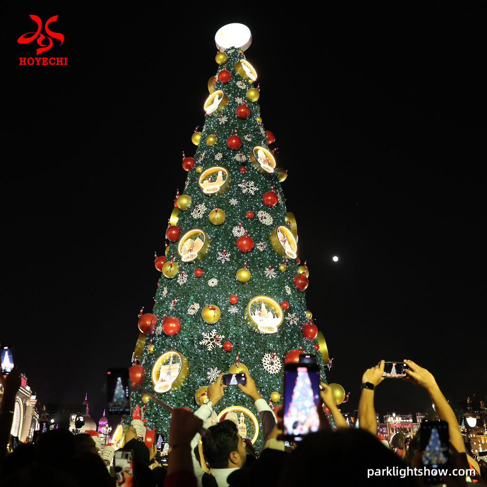 Large Custom Christmas Tree with Warm White Lighting