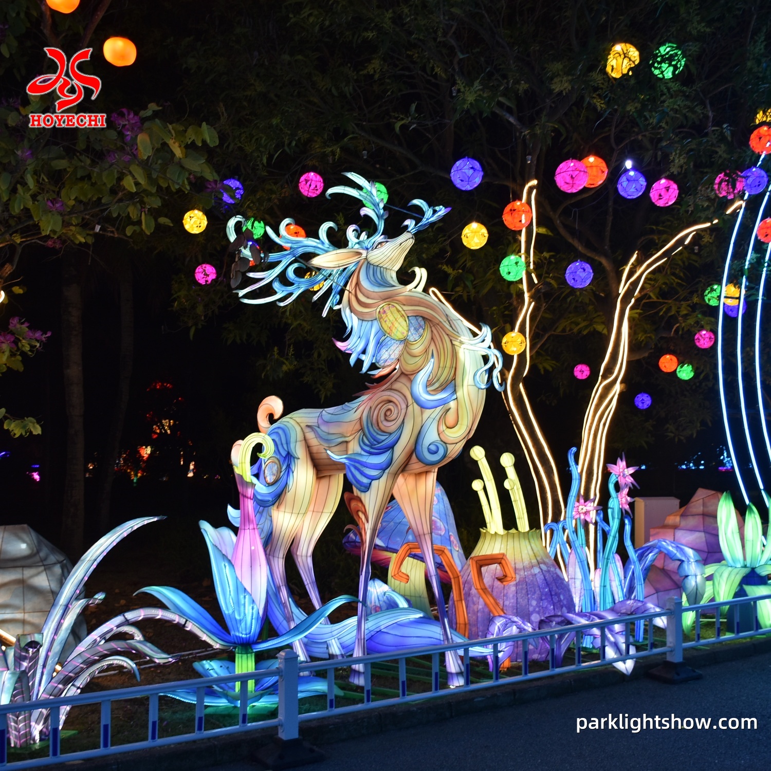 Fantasy Deer Lantern Display for Park Light Show