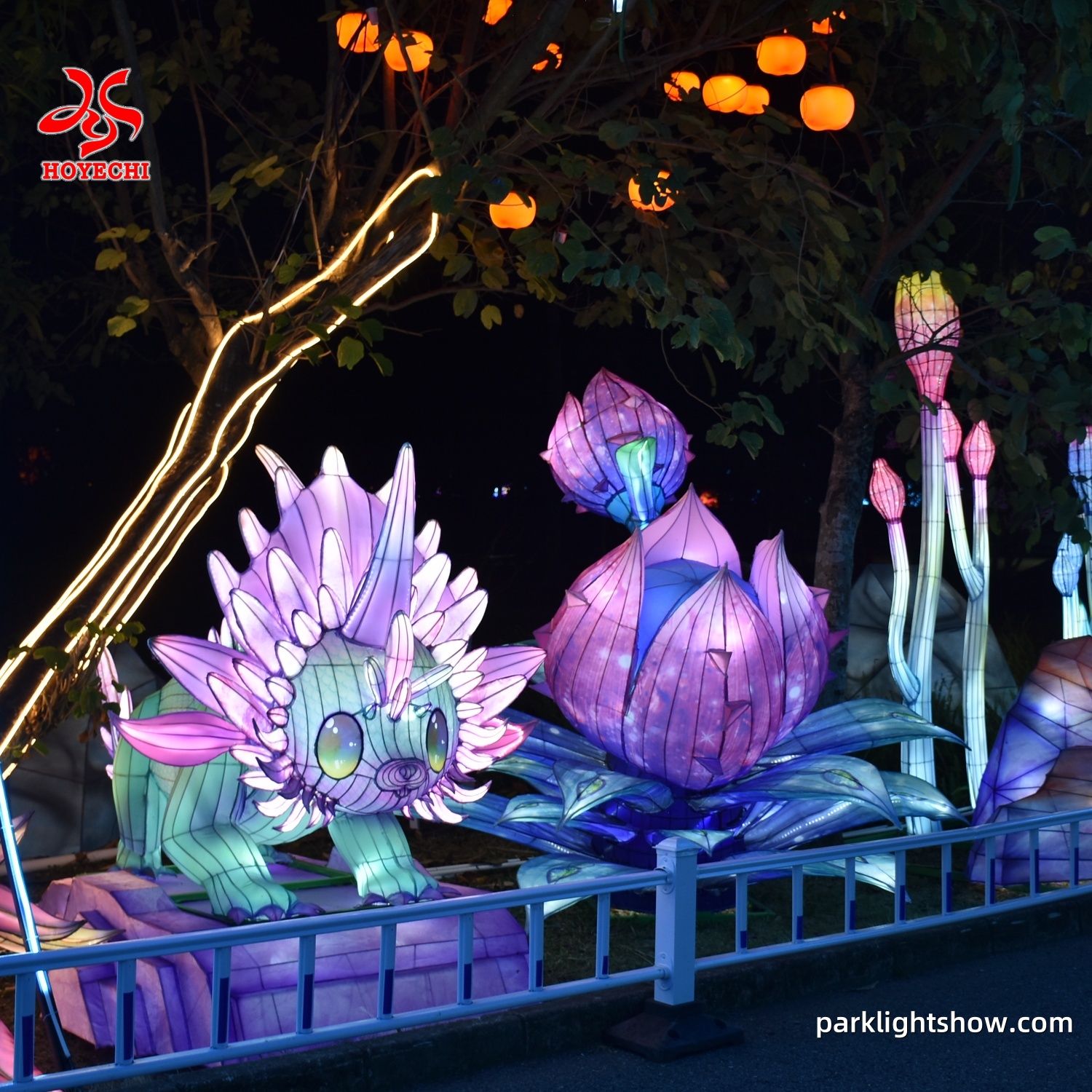 Lotus Lantern Display for Park Light Show