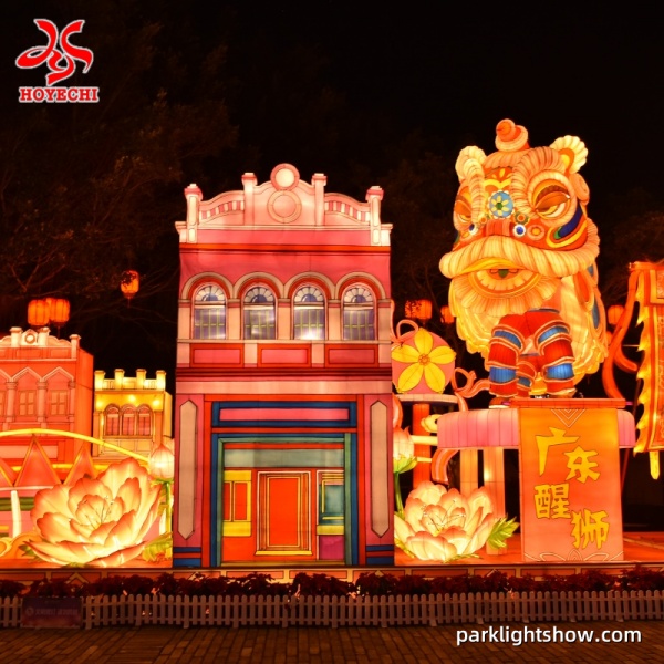 Sustainable Lantern Installation for Government and Public Spaces Large-scale outdoor lantern installation designed for long-term public use and urban night tourism