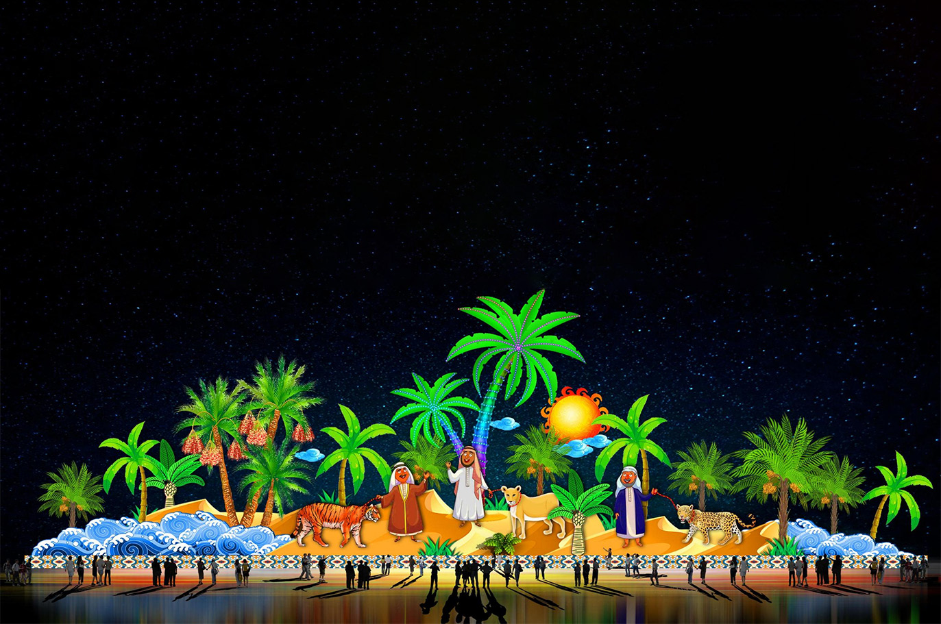 Fàsach Oasis - Riyadh JI China Tianfu Lantern Fèill Fèill (18)
