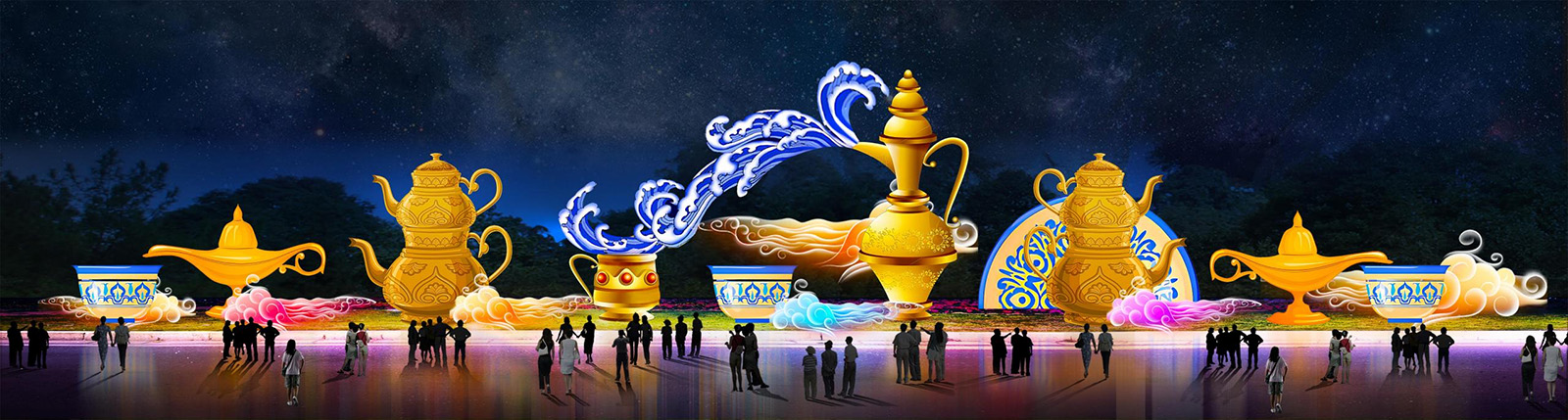 Fàsach Oasis - Riyadh JI Sìona Tianfu Lantern Gluais Fèill (24)