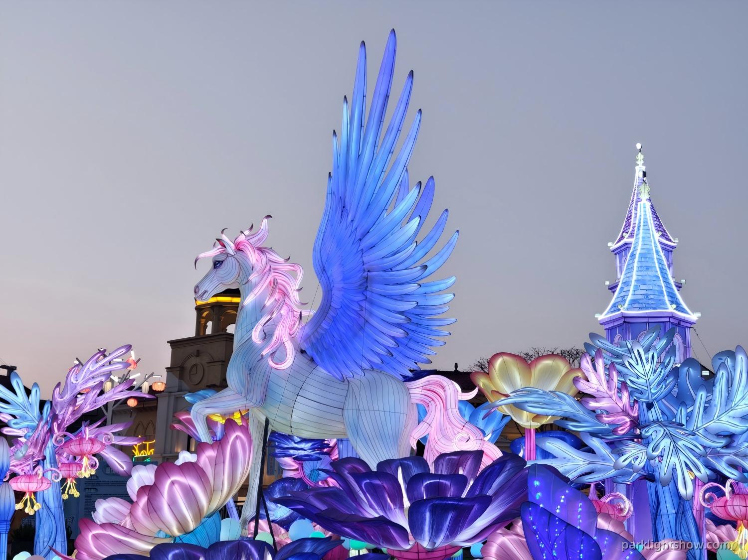 Fantasy Pegasus Lantern Feature for Park Light Show
