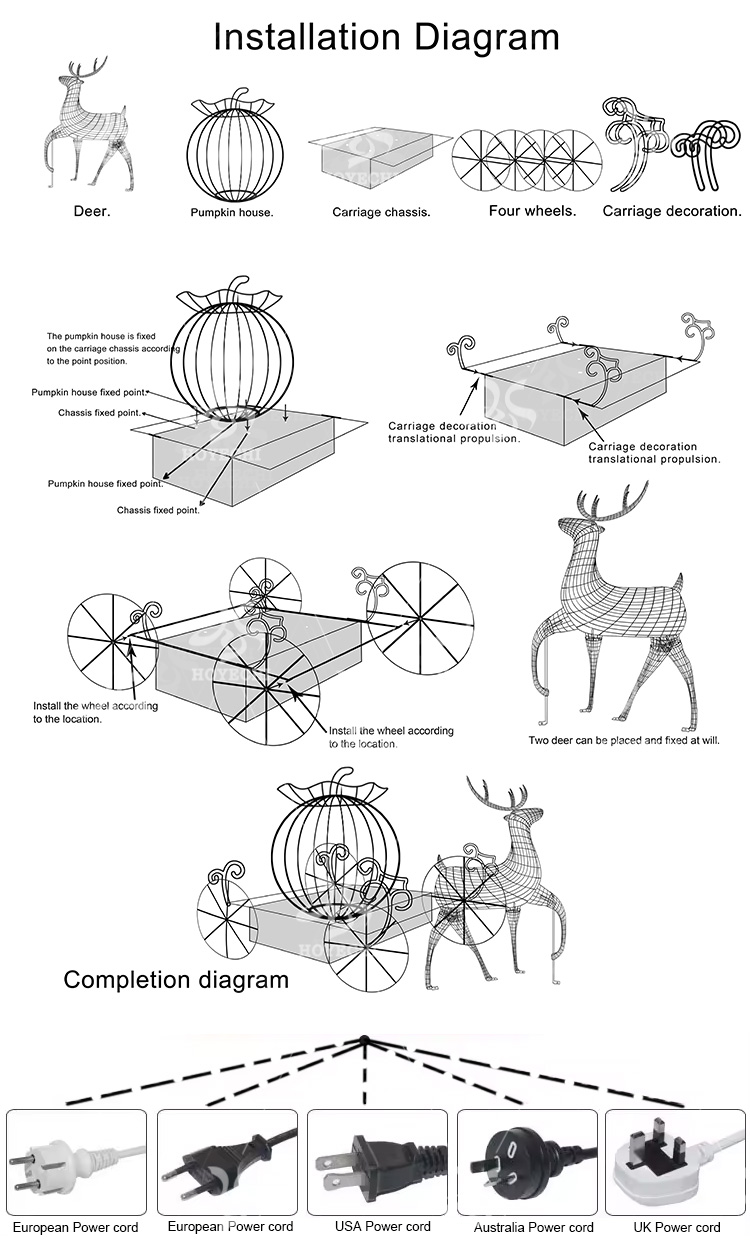 Pumpkin Carriage Light Display (2)