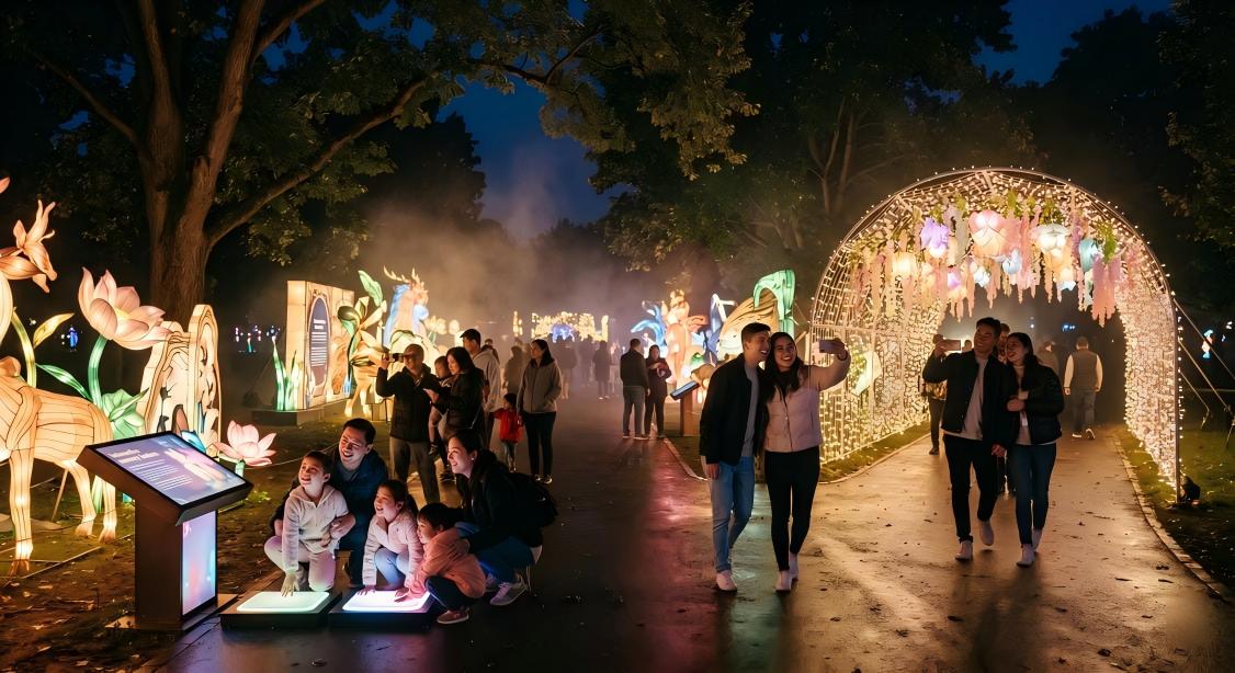 Immersive Park Light Show for Night Tourism
