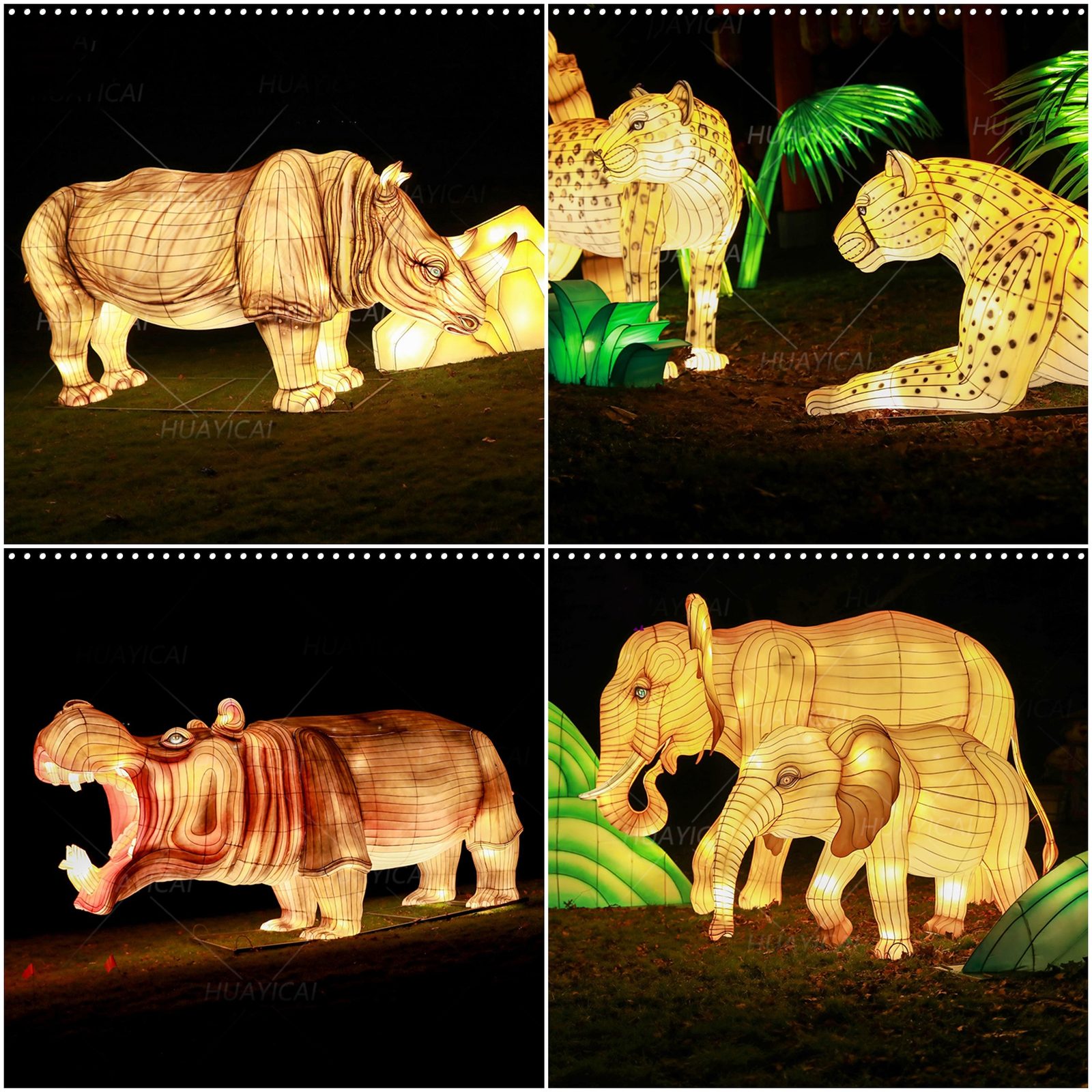 Nighttime Zoo with Animal Lanterns