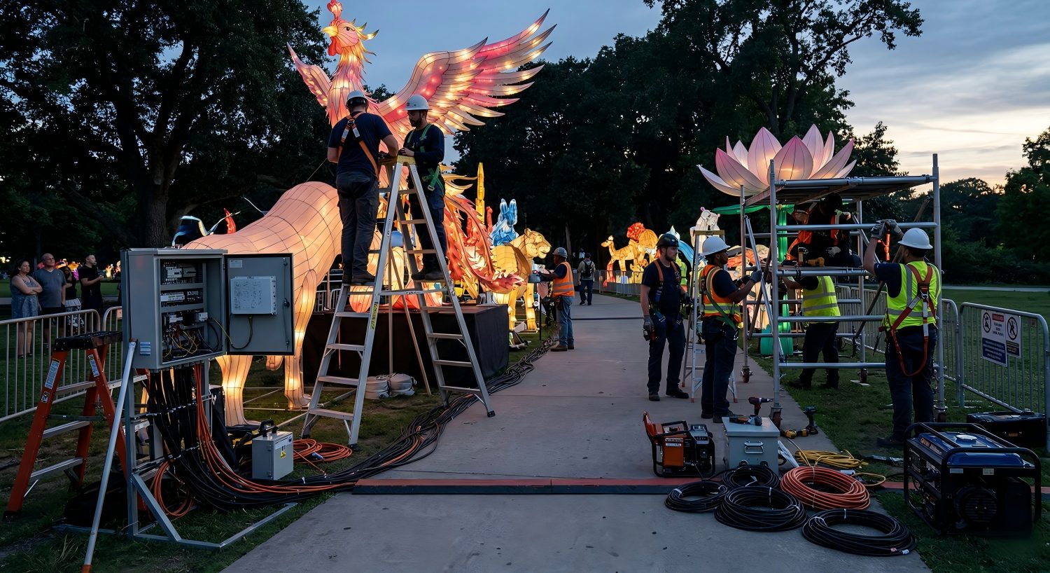 park-light-show-power-installation-details