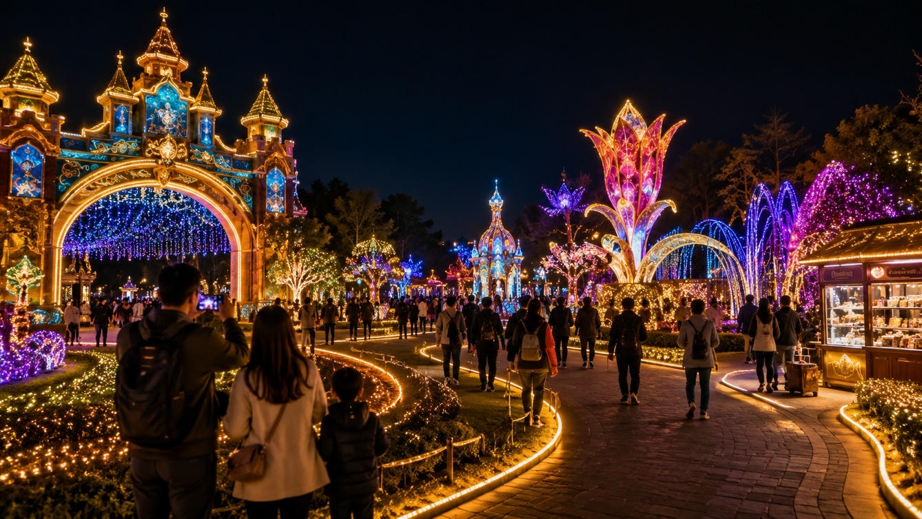 Park Light Show Visitor Route Design Cover Image