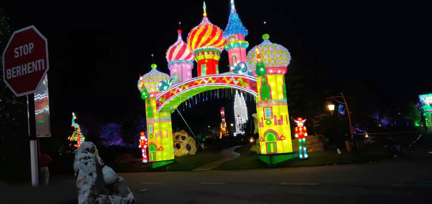 Penang Malaysia Commercial Complex Castle Light Show Arch