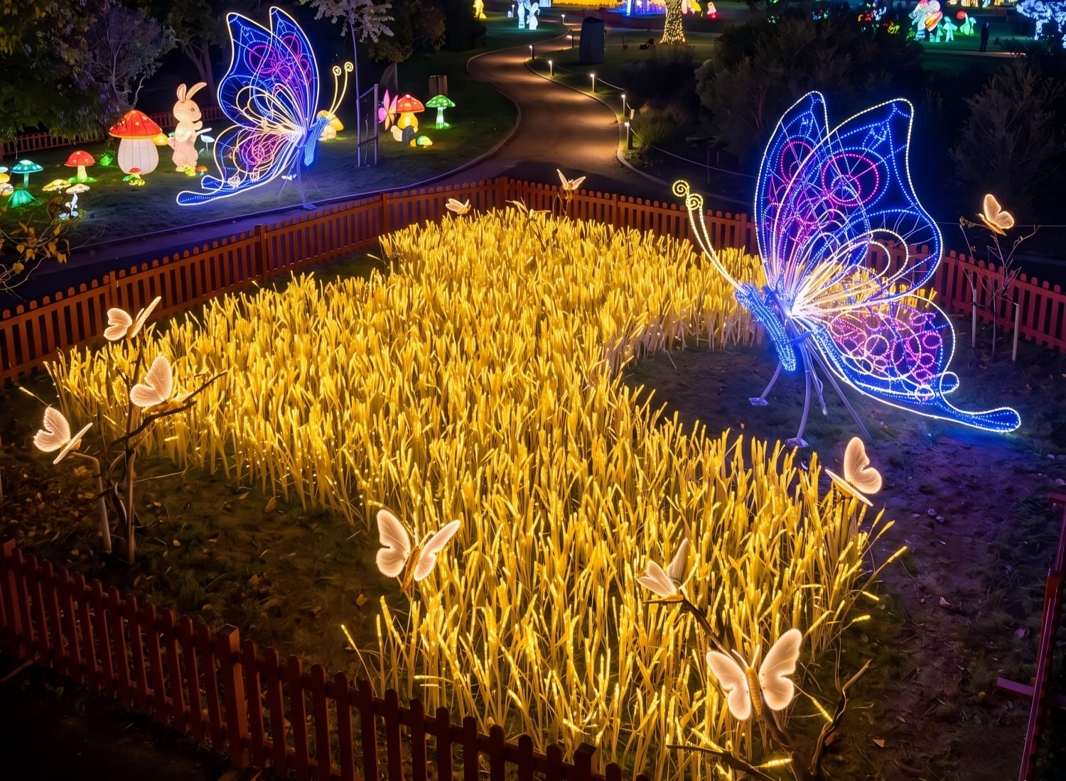 Spain Butterfly and Wheat Lantern Light Show