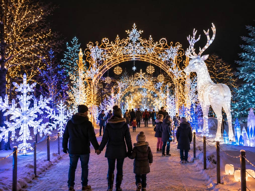 Atraksyon sa Gabi ng Parke ng Winter Lantern Festival