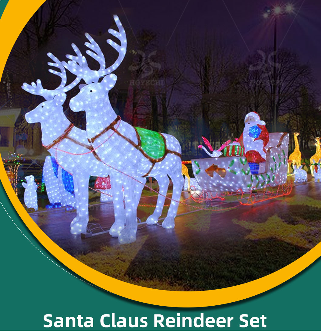 HOYECHI santa claus reindeer sleigh suit
