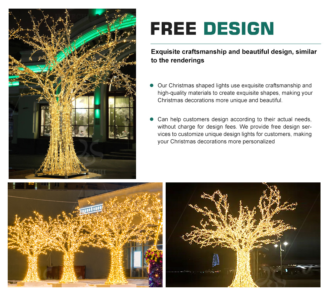 HOYECHI 3D sculpture light tree