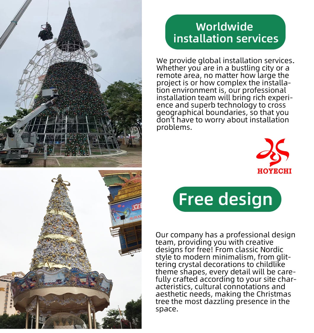 Outdoor Holiday Lighting Christmas Tree for Shopping Malls